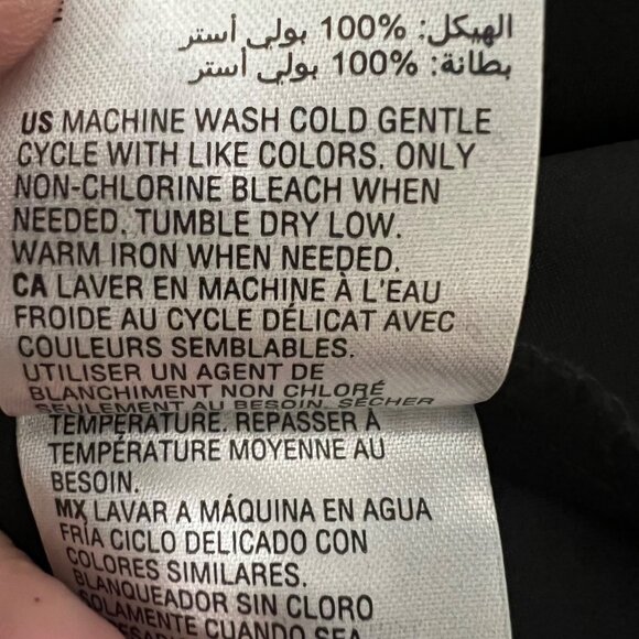 INC International Concepts Womens Cold Shoulder Rosette Blouse Black size Large - Picture 10 of 12